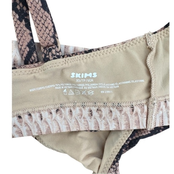 SKIMS Snake Print Bralette in Tan and Black - Picture 6 of 6